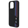 BMW BMHMP16L23SCUK iPhone 16 Pro 6.3    czarny/black hardcase Silicone Cut Tricolor Lines MagSafe
