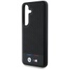 Etui BMW Leather Tricolor Stripe MagSafe do Samsung Galaxy S25 czarny