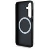 Etui BMW Leather Tricolor Stripe MagSafe do Samsung Galaxy S25 czarny