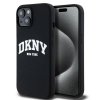DKNY DKHMP15MSNYACH iPhone 15 Plus / 14Plus 6.7 czarny/black hardcase Liquid Silicone White Printed Logo MagSafe