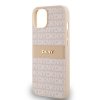 DKNY DKHCP14SPRTHSLP iPhone 14 / 15 / 136.1 różowy/pink hardcase Leather Mono Stripe & Metal Logo