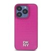 DKNY DKHMP15LPSHRPSP iPhone 15 Pro6.1 różowy/pink hardcase Leather Monogram Pattern Metal Logo MagSafe