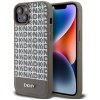 DKNY DKHMP15SPSOSPW iPhone 15 / 14 / 136.1 brązowy/brown hardcase Leather Printed Pattern Metal Logo MagSafe