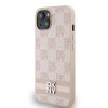 DKNY DKHCP15MPCPTSSP iPhone 15 Plus /14 Plus 6.7 różowy/pink hardcase Leather Checkered Mono Pattern & Printed Stripes