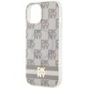 DKNY DKHMP14SHCPTSE iPhone 14 / 15 / 136.1 beżowy/beige hardcase IML Checkered Mono Pattern & Printed Stripes MagSafe