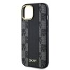 DKNY DKHMP15MPCPVSLK iPhone 15 Plus /14 Plus 6.7 czarny/black hardcase Leather Checkered Mono Pattern MagSafe
