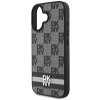 DKNY DKHCP16SPCPTSSK iPhone 16 6.1 czarny/black hardcase Checkered Pattern & Printed Stripes