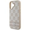 DKNY DKHCP16SPCPTSSP iPhone 16 6.1różowy/pink hardcase Checkered Pattern & Printed Stripes