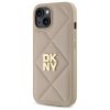 DKNY DKHCP15SPQDSLE iPhone 15 6.1       beżowy/beige Quilted Stack Logo