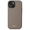 DKNY DKHMP15SPGHLME iPhone 15 6.1       beżowy/beige hardcase Grained Metal Logo MagSafe