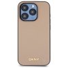 DKNY DKHMP15XPGHLME iPhone 15 Pro Max    6.7 beżowy/beige hardcase Grained Metal Logo MagSafe