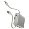 PowerBank 3w1 Bazic Fusion Mini 10000mAh kabel USB-C/Lightning szary