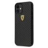 Ferrari FERCAHCP12SBK iPhone 12 mini 5,4 czarny/black hardcase On Track Real Carbon