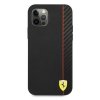 Ferrari FESAXHCP12LBK iPhone 12 Pro Max 6,7 czarny/black hardcase On Track Carbon Stripe