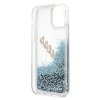Guess GUHCP12SGLVSBL iPhone 12 mini5,4 niebieski/blue hardcase Glitter Vintage Script