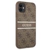 Guess GUHCN614GDBR iPhone 11 / Xr 6,1brązowy/brown hardcase 4G Stripe