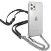 Guess GUHCP12MKC4GSSI iPhone 12/12 Pro6,1 Transparent hardcase 4G Silver Chain