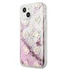 Guess GUHCP13SLGPEPI iPhone 13 mini 5,4 różowy/pink hardcase Peony Liquid Glitter