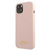 Guess GUHMP13MLSLMGLP iPhone 13 / 14 /15 6.1 jasnoróżowy/light pink hardcase Silicone Script Gold Logo Magsafe