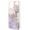 Guess GUHCP13SLFLSU iPhone 13 mini 5,4 fioletowy/purple hardcase Flower Liquid Glitter