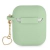Guess GUA2LSCHSN AirPods 1/2 cover zielony/green Silicone Charm Heart Collection