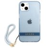 Guess GUHCP13SHTSGSB iPhone 13 mini 5,4niebieski/blue hardcase Translucent Stap