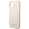 Guess GUHCN61G4GFPI iPhone 11 / Xr 6,1różowy/pink hard case 4G Metal Gold Logo
