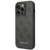 Guess GUHCP14LG4GFGR iPhone 14 Pro 6,1 szary/grey hard case 4G Metal Gold Logo