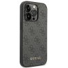 Guess GUHCP14LG4GFGR iPhone 14 Pro 6,1 szary/grey hard case 4G Metal Gold Logo
