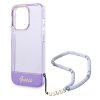 Guess GUHCP14LHGCOHU iPhone 14 Pro 6,1 fioletowy/purple hardcase Translucent Pearl Strap