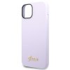 Guess GUHCP14SSLSMU iPhone 14 / 15 / 13 6.1 fioletowy/purple hard case Silicone Vintage Gold Logo