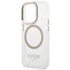 Guess GUHMP14XHTRMD iPhone 14 Pro Max6,7 złoty/gold hard case Metal Outline Magsafe