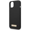 Guess GUHMP14MSBPLK iPhone 14 Plus / 15 Plus 6.7 czarny/black hard case Silicone Logo Plate MagSafe