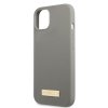 Guess GUHMP13MSPLG iPhone 13 / 14 / 15 6.1 szary/grey hard case Silicone Logo Plate MagSafe