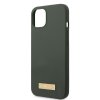 Guess GUHMP13MSBPLA iPhone 13 / 14 / 15 6.1 zielony/khaki hard case Silicone Logo Plate MagSafe