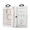 Guess GUHMP13XHTCMP iPhone 13 Pro Max 6,7 różowy/pink hard case Gold Outline Translucent MagSafe