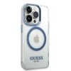 Guess GUHMP14XHTRMB iPhone 14 Pro Max 6,7 niebieski/blue hard case Metal Outline Magsafe