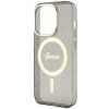 Guess GUHMP14XHCMCGK iPhone 14 Pro Max 6.7 czarny/black hardcase Glitter Gold MagSafe