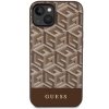 Guess GUHMP14MHGCFSEW iPhone 14 Plus / 15 Plus 6.7 brązowy/brown hard case GCube Stripes MagSafe