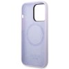 Guess GUHMP14LSBPLU iPhone 14 Pro 6,1 fioletowy/purple hard case Silicone Logo Plate MagSafe