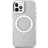 Guess GUHMP12MHTRMS iPhone 12/12 Pro 6.1 srebrny/silver hard case Metal Outline Magsafe