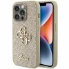 Guess GUHCP15LHG4SGD iPhone 15 Pro 6.1 złoty/gold hardcase Glitter Script Big 4G