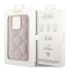 Guess GUHCP15LPSQSQSP iPhone 15 Pro 6.1 różowy/pink hardcase Quilted Metal Logo