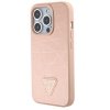 Guess GUHCP15LPCRTHCP iPhone 15 Pro 6.1 różowy/pink hardcase Croco Triangle Metal Logo