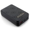 Guess Powerbank 18W GUPB10DP4GEGK10000mAh czarny/black 4G Leather Metal Logo