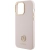 Guess GUHCP15XM4DGPP iPhone 15 Pro Max 6.7 jasnoróżowy/pink hardcase Silicone Logo Strass 4G