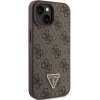Guess GUHCP15SP4TDPW iPhone 15 / 14 / 13 6.1 brązowy/brown hardcase Leather 4G Triangle Strass
