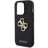 Guess GUHCP15XPSP4LGK iPhone 15 Pro Max 6.7 czarny/black hardcase Leather Perforated 4G Glitter Logo