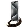 Guess GUHCP15SHC4SEW iPhone 15 / 14 / 13 6.1 brązowy/brown hardcase Crossbody Cord 4G Print