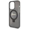 Guess GUHMP13LHRSGSK iPhone 13 Pro / 13 6.1 czarny/black hardcase Ring Stand Script Glitter MagSafe